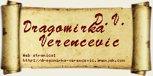 Dragomirka Verenčević vizit kartica
